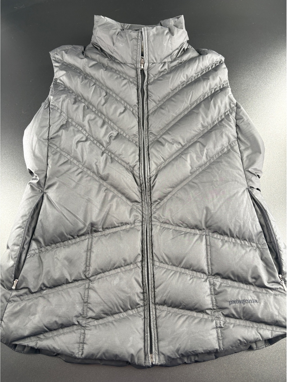 Patagonia Down Vest Women's M Black Goose Down Full-Zip